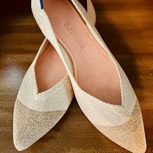 Rothys diamond metallic flats - Size 8
